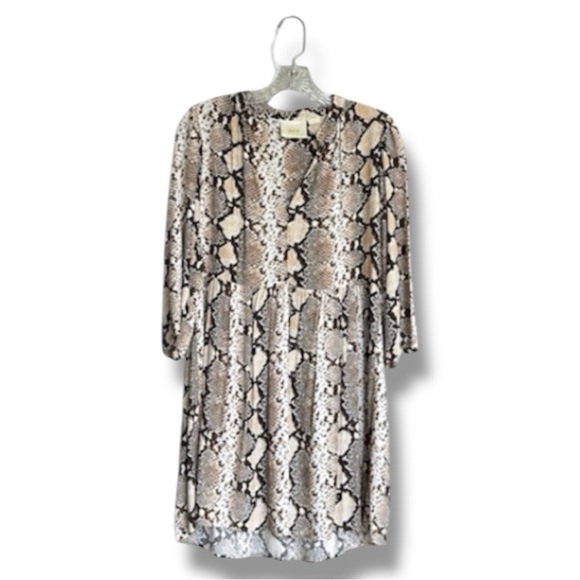 Anthropologie Maeve Juno Snake Python Print Dress Size SP - Picture 2 of 13